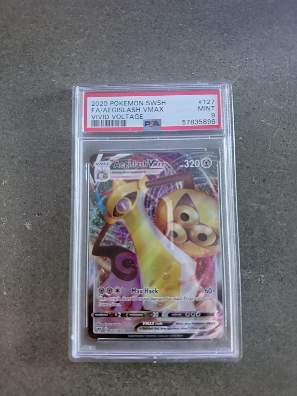 Pokemon Aegislash VMAX Card - Yellow, Gold, Purple - Picture 1 of 1